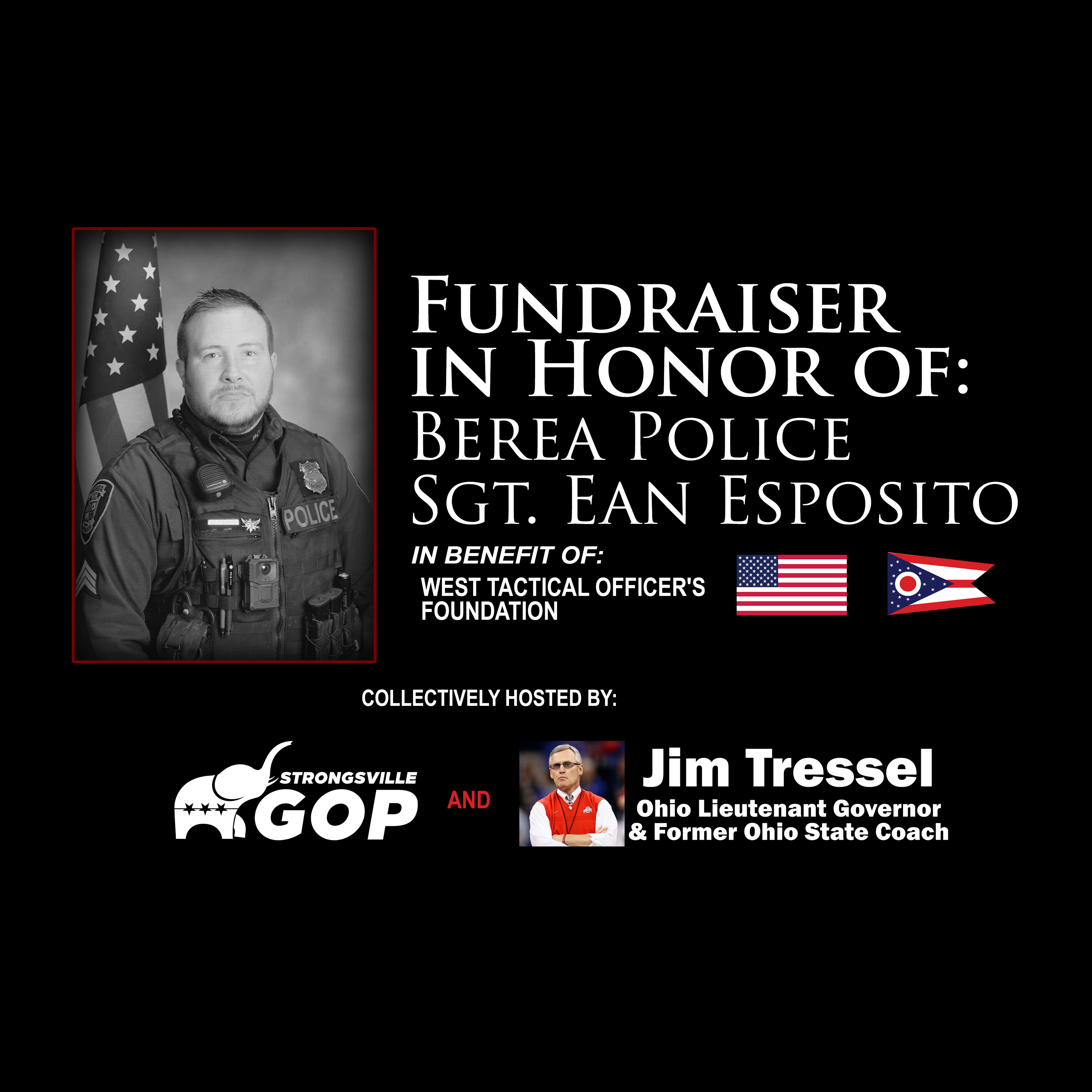 Help support The Family Of Berea Police Sgt. Ean Esposito through Strongsville GOP's fundraiser!